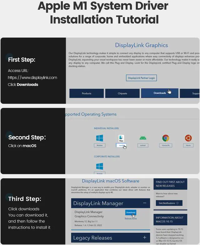 Alt view image 6 of 7 - USB C Docking Station ORICO 15 in 1 USB HUB for MacBook Triple display Type C to 4K HDMI-Compatible-compatible DP USB 3.0 HUB RJ45 3.5mm PD Splitter for Windows Mac OS