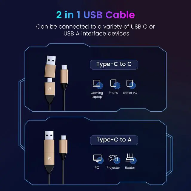 Alt view image 3 of 7 - ORICO M.2 RGB NVMe SSD Enclosure Aluminum Alloy USB 3.1 Gen2 Type-C 10Gbps Support UASP for NVMe SSD Size 2230/2242/2260/2280 - Rose Gold
