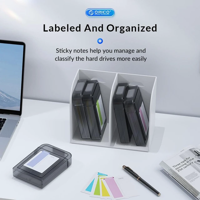 Alt view image 4 of 7 - ORICO Multi-Bay 3.5" HDD Storage Case Storage 3.5 inch HDD Protection Box for Hard Drive with label Design Moisture proof - 5 Packs