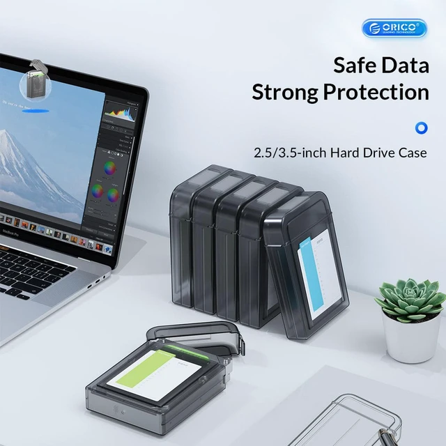 Alt view image 2 of 7 - ORICO Multi-Bay 3.5" HDD Storage Case Storage 3.5 inch HDD Protection Box for Hard Drive with label Design Moisture proof - 5 Packs