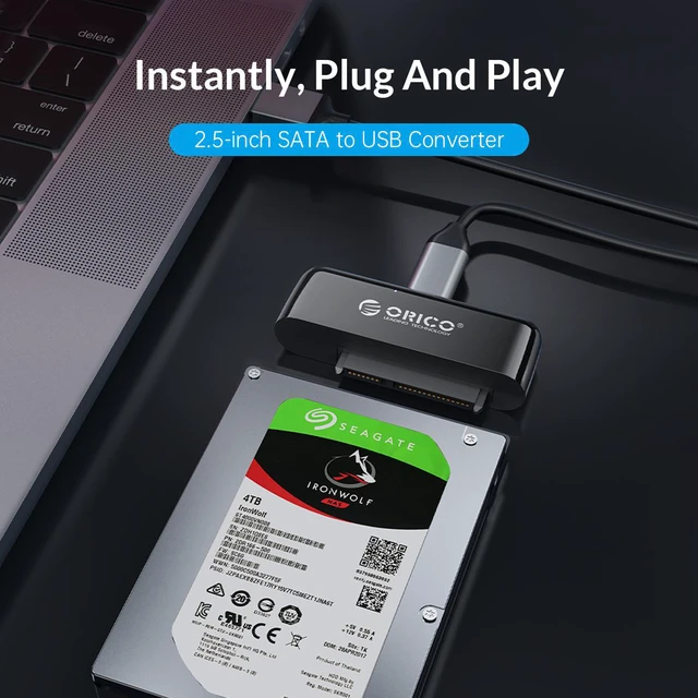 Alt view image 2 of 7 - ORICO SATA to USB Adapter USB 3.0 to Sata 3 Cable Converter Cabo For 2.5 HDD SSD Hard Disk Drive Sata to USB Adapter