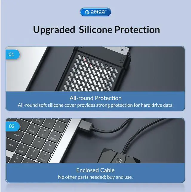 Alt view image 5 of 7 - ORICO HDD Drive Adapter USB 3.0 to SATA Cable SATA Converter SATA Adapte For 2.5'' HDD/SSD External Hard Drive Disk 0.5m 2.5in HDD/SSD