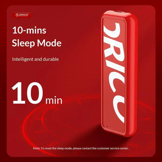 Alt view image 6 of 7 - ORICO M.2 SATA SSD Enclsoure USB3.1 Gen2 Type C 6Gbps M.2 B-Key/M+B-Key NGFF Solid State Drive Case With A to C Cable Red