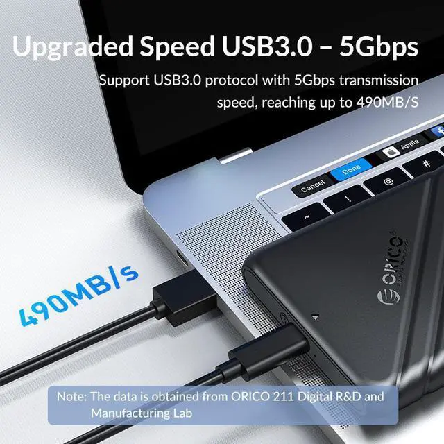 Alt view image 4 of 7 - ORICO USB3.0 2.5 inch External Hard Drive Enclosure SATA 5Gbps HDD SSD Storage HDD Case Support Up to 6TB SSD UASP protocols and TRIM for PC Laptop Pink