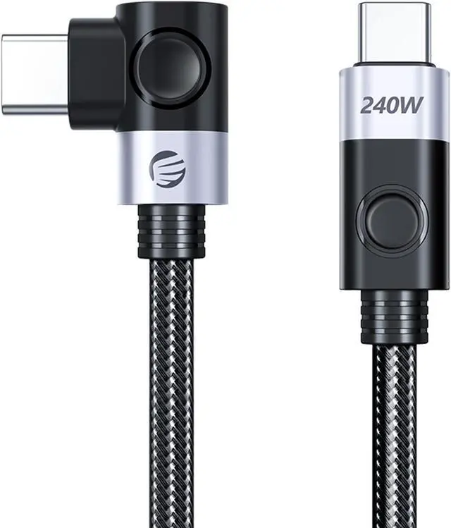 Main image of 20Gbps 240W USB Type C Cable, ORICO USB C to USB C Power Cord PD3.1 for PS5 Nintendo Switch Galaxy S22 MacBook Fast Charging Cable USB C Cable (1.65ft / 0.5m) 90 Degree