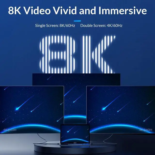 Alt view image 6 of 7 - 40Gbps 240W USB4.0 Type C Cable, ORICO USB C to USB C Power Cord PD3.1 for PS5 Nintendo Switch Galaxy S22 MacBook Fast Charging Cable USB C Cable (1.65ft / 0.5m)