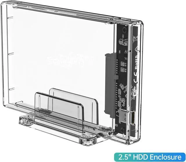 Main image of ORICO 4TB Type-C USB 3.1 HDD Enclosure 2.5 inch External Hard Drive Disk Tool Free Enclosure case  for 7mm-9.5mm SATA HDD SSD - Transparent (2159C3)