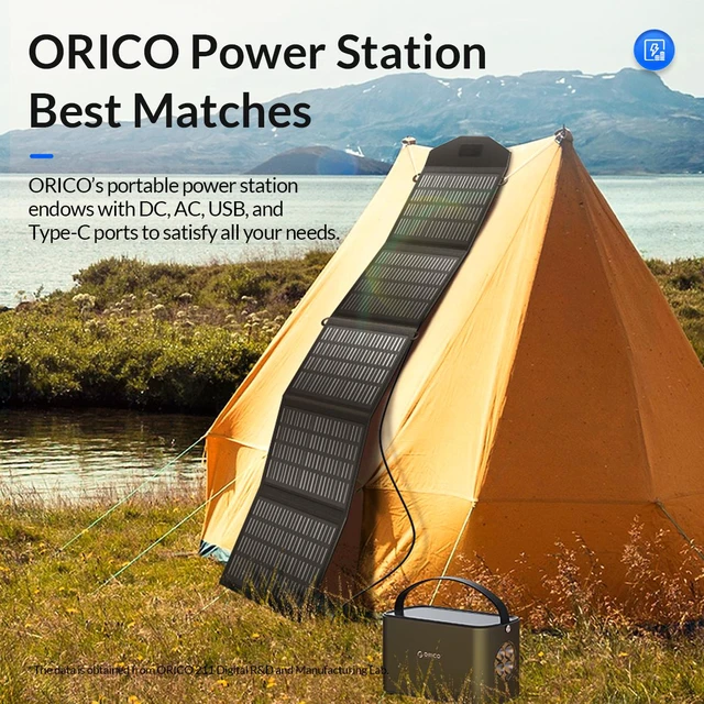 Alt view image 4 of 7 - ORICO 200W Portable Solar Panel for Power Station, Foldable Solar Charger Waterproof IP67 for Outdoor Camping,RV,off Grid System