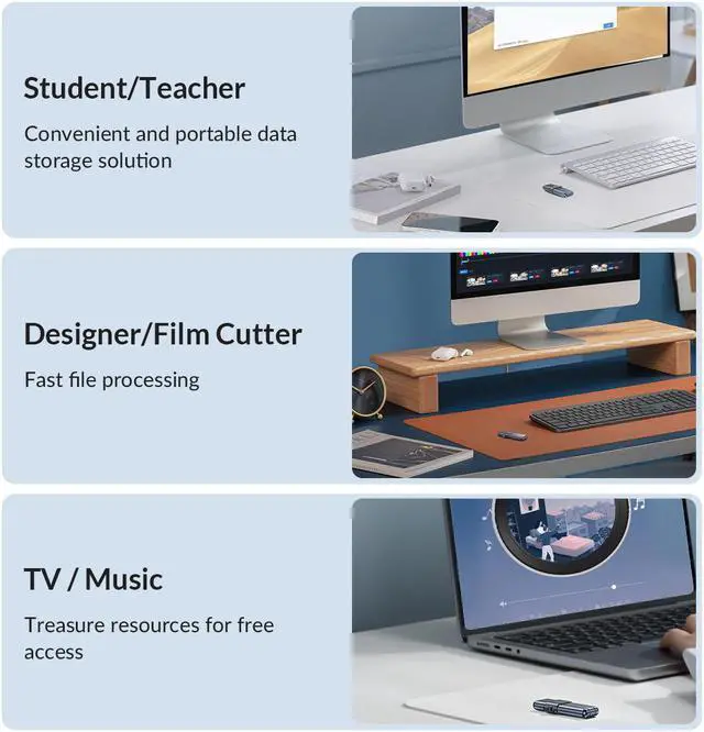 Alt view image 6 of 7 - ORICO X Series USB 3.2 USB Flash Drives 32GB 64GB 128GB 256GB Pen Drive Memory Stick Metal U Disk Mini Pendrive for USB A Devices Silver 128GB USB A to USB C