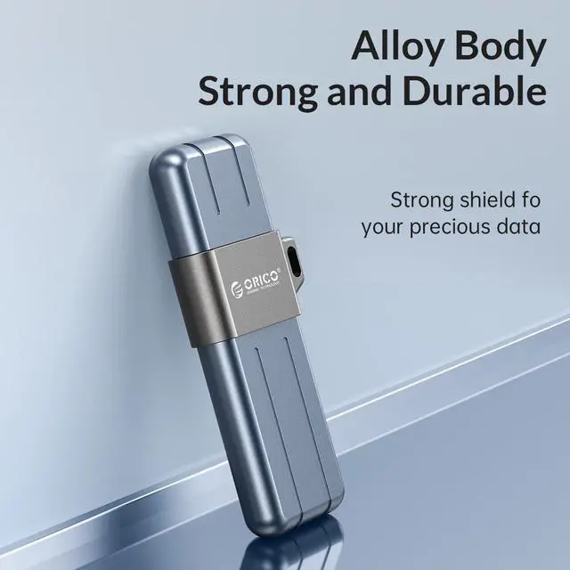 Alt view image 5 of 7 - ORICO X Series USB 3.2 USB Flash Drives 32GB 64GB 128GB 256GB Pen Drive Memory Stick Metal U Disk Mini Pendrive for USB A Devices Silver 128GB USB A to USB C