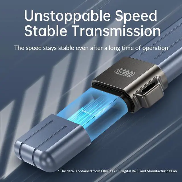 Alt view image 4 of 7 - ORICO USB Flash Drive UFSD X Series USB 3.2 Memory Stick Metal U Disk for iPhone and USB A to USB C Devices Read Speed Max 411MB/s Gray 128GB USB C to USB C
