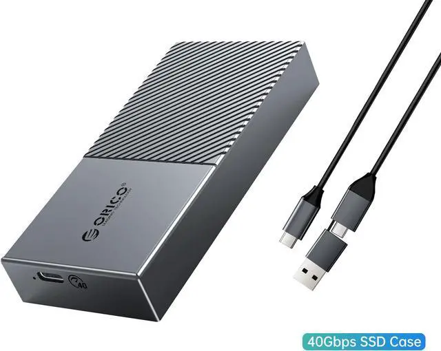Main image of ORICO M.2 NVME SSD Enclosure USB4.0 40Gbps PCIe3.0x4 Type-C Aluminum Adapter, NVME PCIe 2280 M-Key(B+M Key) External Solid State Drive Case Compatible with Thunderbolt 3/4 USB3.2/3.1 Support Up to 4TB