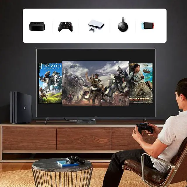 Alt view image 7 of 7 - ORICO HDMI Switch 4K HDR 4 Ports, HDMI 2.0 Switcher, 4 in 1 Out HDMI Switch Selector Box with IR Remote Control and Power Cable, Support 4K@60Hz, 18Gbps, HDCP 2.2 & 3D for Xbox PS4 Roku HDTV Monitor