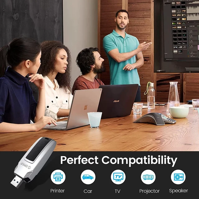 Alt view image 3 of 7 - ORICO USB 3.0 Flash Drive 32GB Memory Stick Speed Up to 100MB/s Reading Thumb Drive USB Flash Drive Metal USB Drive Data Storage Compatible with Laptop Computer USB-C
