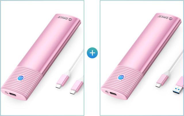 Main image of ORICO M.2 NVMe SSD Enclosure + M.2 SATA NGFF SSD Enclosure - Pink