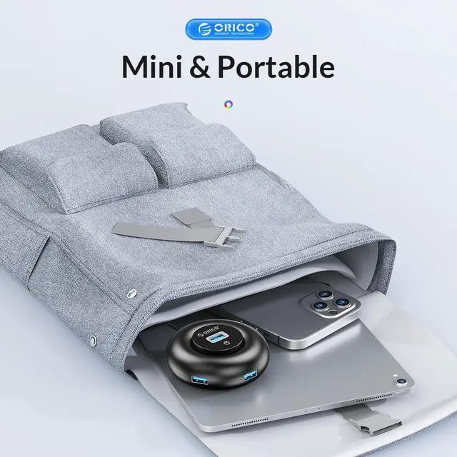 Alt view image 5 of 7 - ORICO USB C Hub to USB A Adapter, USB C Multiport Aadpter with USB 3.0, USB 2.0, Mini Portable USB C Hub with Aliumum Shell for iPad Pro 2021 2020 2018 12.9 11-inch iPad Air 4 Docking Station