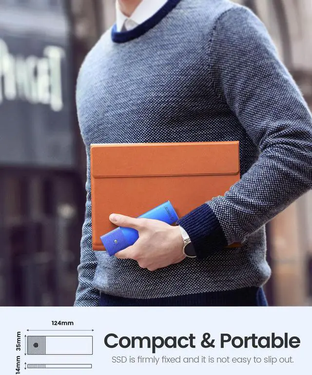 Alt view image 7 of 7 - ORICO M.2 NVMe SSD Enclosure Support USB 3.2 Gen 2 Protocols (10Gbps) M.2 Solid State Drive External Adapter Case Tool Free Built-in Metal Heat Sink - Blue