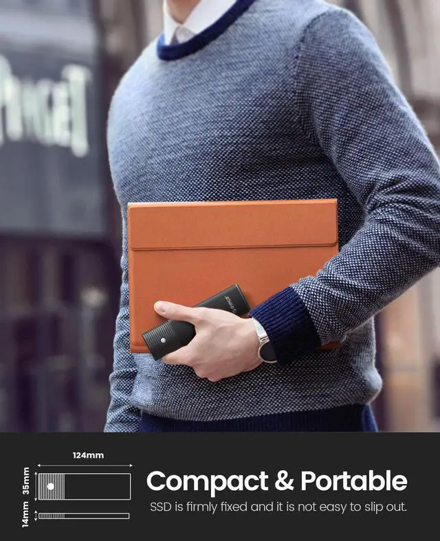 Alt view image 6 of 7 - ORICO Aluminum M.2 NVMe SATA SSD Enclosure Adapter, USB C 3.2 Gen 2 10Gbps NVME, 5Gbps NGFF SATA PCIe M-Key(B+M Key) 2230/2242/2260/2280, External M2 Reader UASP Trim- PWDM2-BK