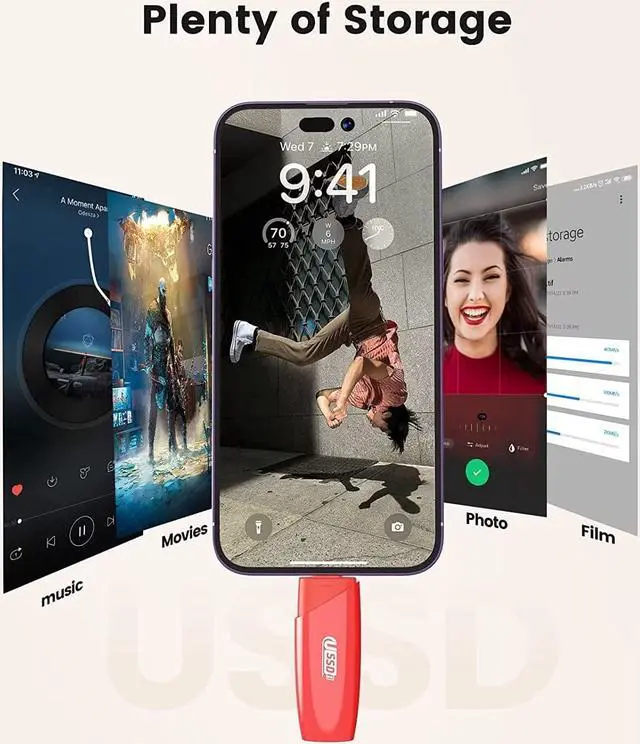 Alt view image 6 of 7 - ORICO USB Type C UFSD Flash Drive 64GB, Memory Stick 64GB 405 MB/s Reading Thumb Drive with Key-chain USB Flash Drive Metal USB Drive Data Storage Compatible with Computer/Laptop(UFSD)