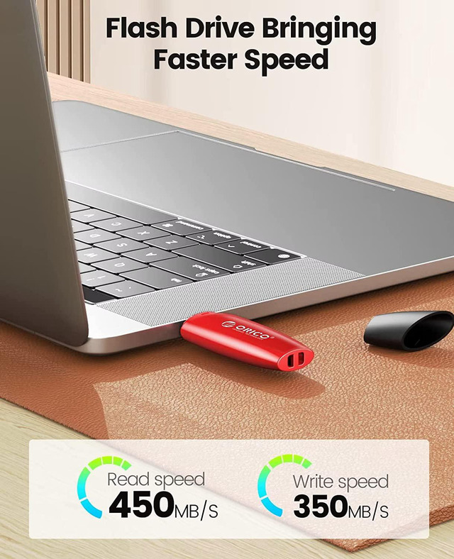 Chiavetta USB 3.0 ORICO UFSD Da 64 GB – Lettura 405 MB/s, Portachiavi, Resistente E Retrocompatibile