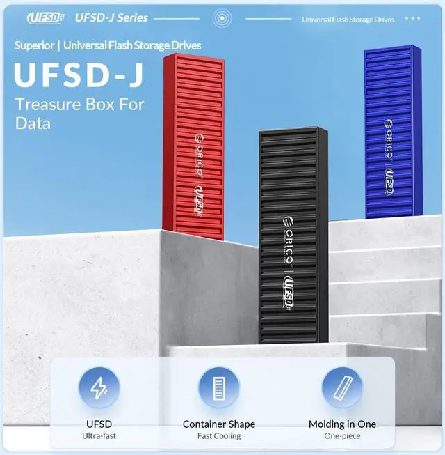 Alt view image 2 of 7 - ORICO USB 3.0 UFSD Flash Drive 64GB, Memory Stick 450 MB/s Reading Thumb Drive with Keychain USB Flash Drive Metal USB Drive Data Storage Compatible with Computer/Laptop (UFSD) USB C
