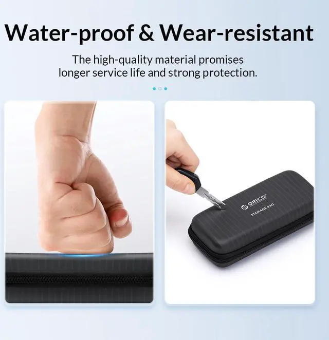 Alt view image 7 of 7 - ORICO M.2 Hard Drive Case Portable HDD Storage Protection Bag for External M.2 SSD /USB Cable /U Disk Large Capacity For TCM2-U4 TCM2-G20