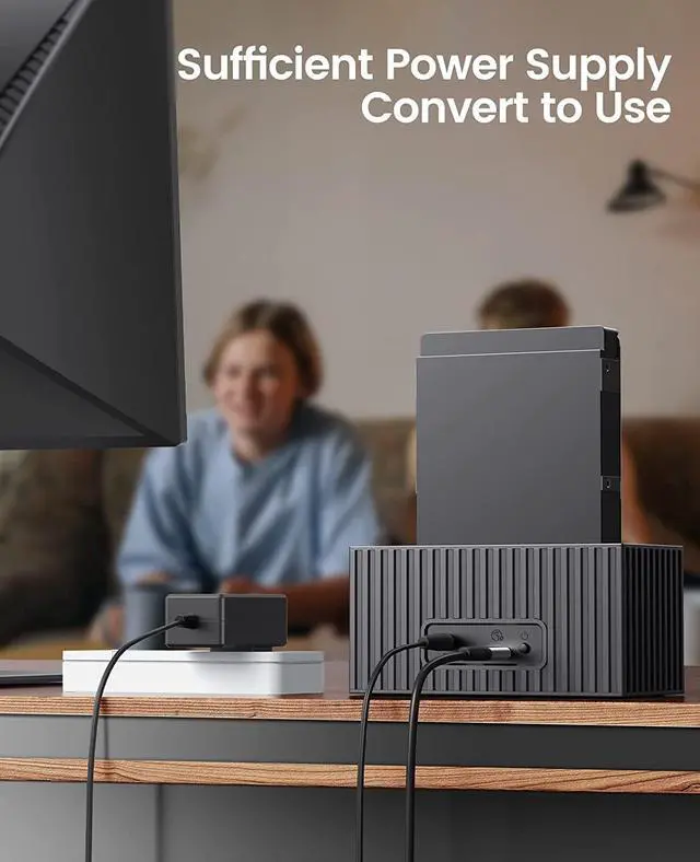 Alt view image 7 of 7 - ORICO SATA to Type-C HDD Docking Station Super Speed 6Gbps External Hard Drive Docking Station for 2.5/3.5-inch HDD/SSD Support 18TB Max 12V2A Power Supply