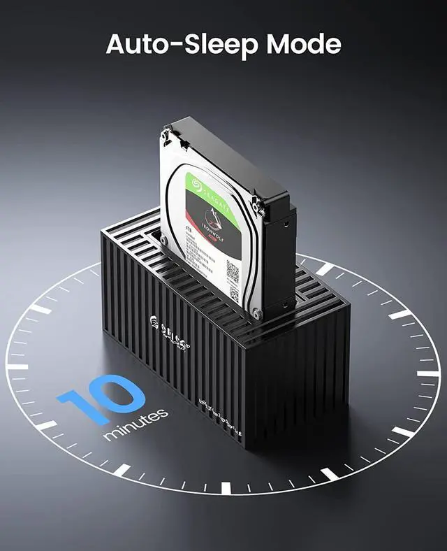 Alt view image 4 of 7 - ORICO SATA to Type-C HDD Docking Station Super Speed 6Gbps External Hard Drive Docking Station for 2.5/3.5-inch HDD/SSD Support 18TB Max 12V2A Power Supply