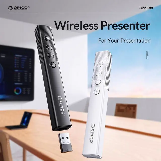 Alt view image 2 of 7 - ORICO 2.4 GHz Wireless Presenter Clicker for Presentation Remote Powerpoint Clicker Slide Advancer