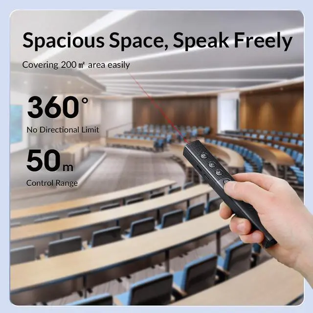 Alt view image 3 of 7 - ORICO 2.4 GHz Wireless Presenter Clicker for Presentation Remote Powerpoint Clicker Slide Advancer