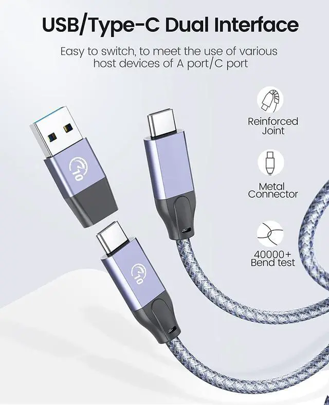 Alt view image 4 of 7 - ORICO USB 3.0 Hub Aluminum [5Gbps], 4 Port USB Hub with 1.64Ft USB-C Cable and USB-A Adapter USB Splitter for iMac, All MacBooks, Mac Mini