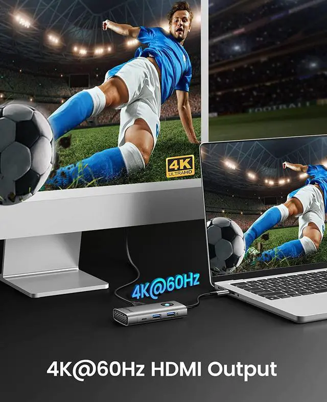 Alt view image 7 of 7 - USB C Hub, ORICO 6-in-1 USB C Docking Station USB C to Ethernet 2.5G Adapter with 4K HDMI, PD 100W, 2 USB 3.0 Port, 1 USB C Port 5 Gbps, 2.5G Ethernet Type C Multiport Adapter for Windows Mac(Grey)