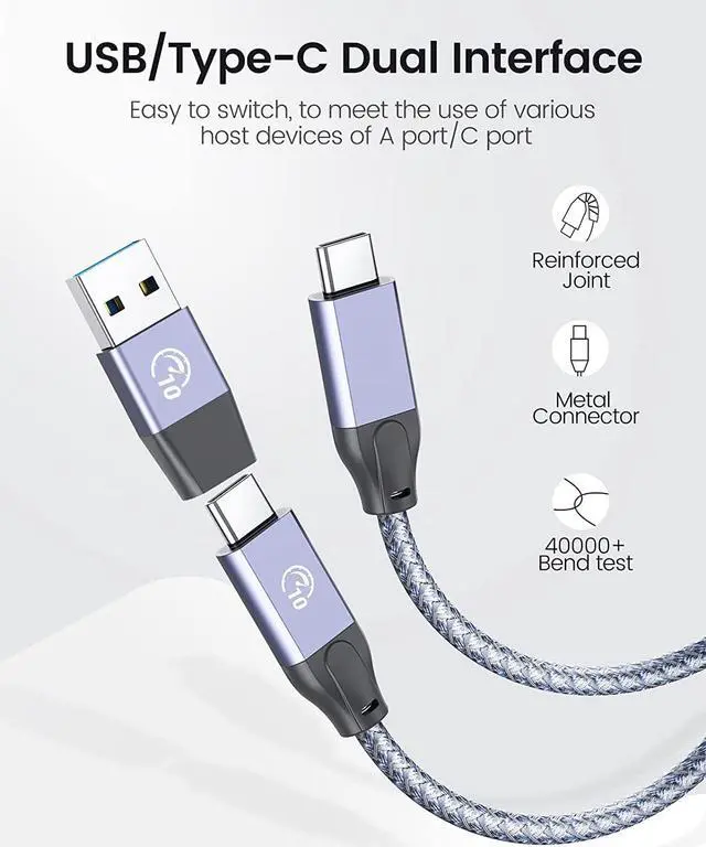 Alt view image 2 of 7 - ORICO USB 3.0 Hub Aluminum [5Gbps], 7 Port USB Hub with 1.64Ft USB-C Cable and USB-A Adapter USB Splitter for iMac, All MacBooks, Mac Mini