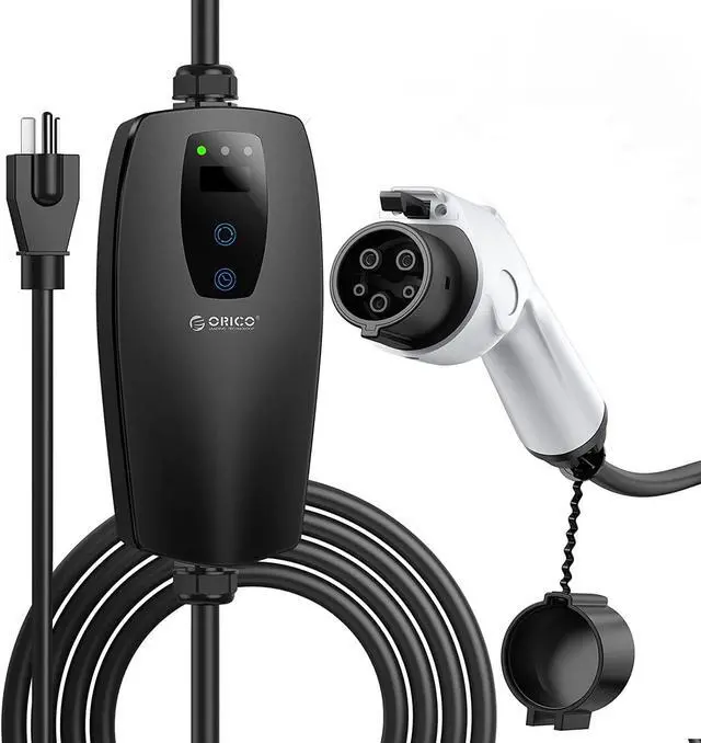 Main image of ORICO EV Charger Portable Electric Vehicle Charger NEMA 5-15P 110V-240V 32 Amp with 16 ft Extension Cord 4-Gear Charging Speed Adjustable