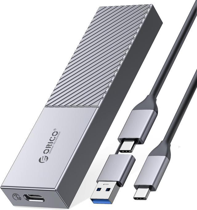 ORICO M.2 NVMe SATA SSD Enclosure Adapter, Tool Free USB C 3.2 Gen 2 10Gbps
