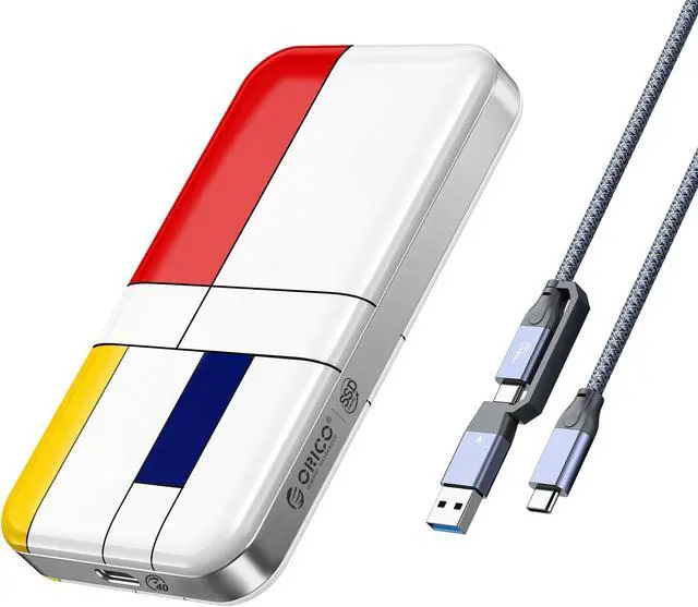 Main image of ORICO 1TB Portable External Hard Drive USB3.2 Gen2 USB-C Up to 1210MB/s 1TB 1TB USB 4.0 USB-C (40Gbps)