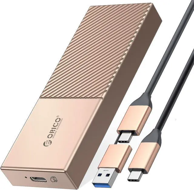 Main image of Orico USB 3.2 Gen2X2 20Gbps for M.2 NVMe SSDs Aluminum External Case - Rose Gold