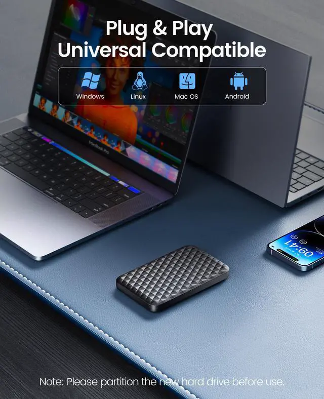 Alt view image 6 of 7 - ORICO 6TB 2.5 Inch USB 3.0 to SATA 3.0 External Hard Drive Enclosure 5Gbps Case Support UASP Protocol SATA III Tool Free (2520U3)