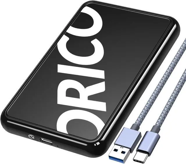 Main image of ORICO 2.5 inch USB Type-C SSD HDD Enclosure Hard Drive Case 6Gbps External Storage HDD Case Support UASP Protocol 6TB Max for Laptop Notebooks Black
