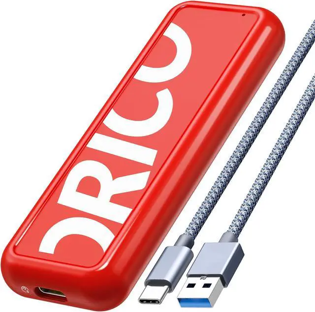 Main image of ORICO M.2 SATA SSD Enclsoure USB3.1 Gen2 Type C 6Gbps M.2 B-Key/M+B-Key NGFF Solid State Drive Case With A to C Cable Red