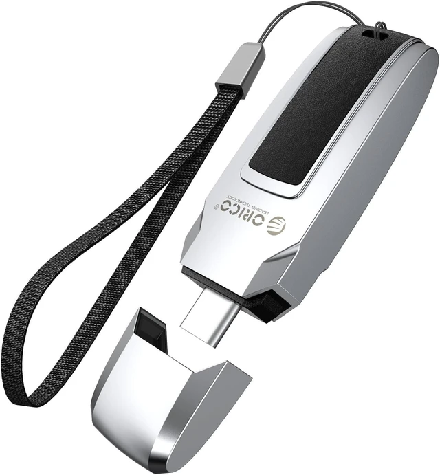 Main image of ORICO USB 3.0 Flash Drive 64GB Memory Stick Speed Up to 100MB/s Reading Thumb Drive USB Flash Drive Metal USB Drive Data Storage Compatible with Laptop Computer USB-C