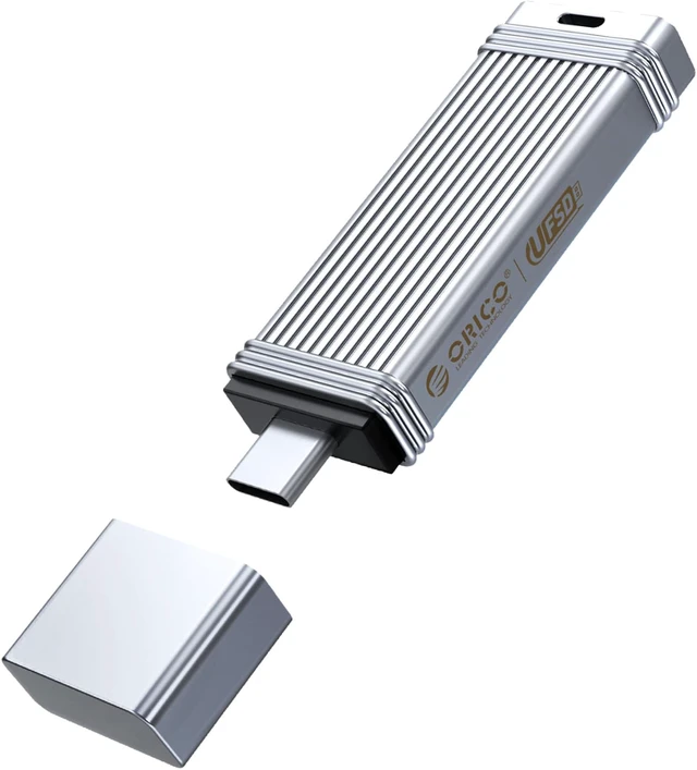 Main image of ORICO USB 3.2 UFSD Flash Drive 128GB Memory Stick Speed Up to 450MB/s Reading Thumb Drive USB Flash Drive Metal U Disk Mini Pen Drive Compatible with Laptop Computer USB-C