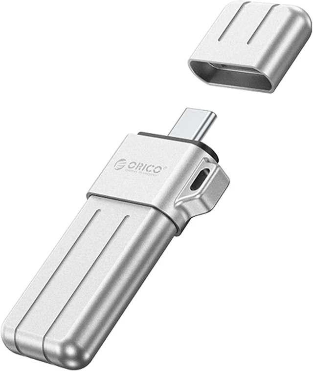 Main image of ORICO X Series USB Flash Drive USB 3.2 Flash Drive 260MB/S Pendrive USB3.2 Flash Drive for Android Micro/PC 128GB Silver 128GB USB C to USB C