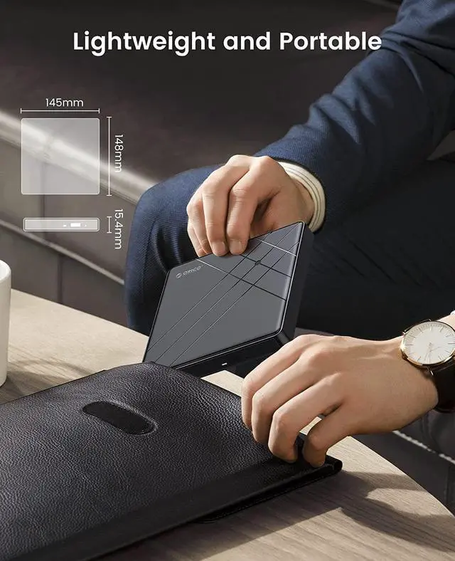 Alt view image 4 of 7 - ORICO External CD Drive for Laptop USB 3.0 Type-C Portable CD/DVD Optical Drive Writer Burner for Mac MacBook Pro/Air, iMac, Windows 11/10 Laptop Desktop -ORU3-01