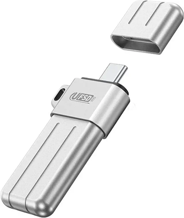 Main image of ORICO USB Flash Drive UFSD X Series USB 3.2 Memory Stick Metal U Disk for iPhone and USB A to USB C Devices Read Speed Max 411MB/s Silver 128GB USB C to USB C