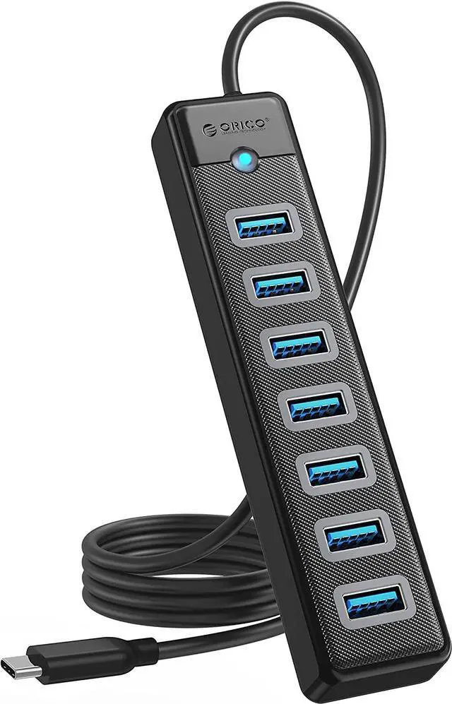 Main image of ORICO USB C to 7-Port USB 3.0 Hub USB Port Expander 3.3FT  Fast Data Transfer USB Splitter for Laptop,Compatible with All USB Port Device (7 Port USB A)
