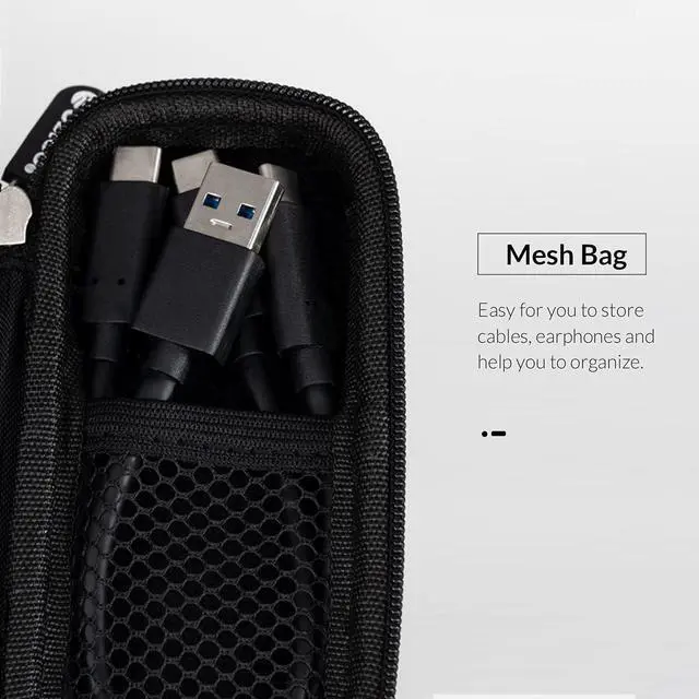 Alt view image 3 of 7 - ORICO Portable Solid State Drive Case for M.2 NVMe/SATA SSD Enclosure, Shockproof EVA Carrying Case for SD Memory Cards, Charger, Data Cable,Earphone and More-M2PH01