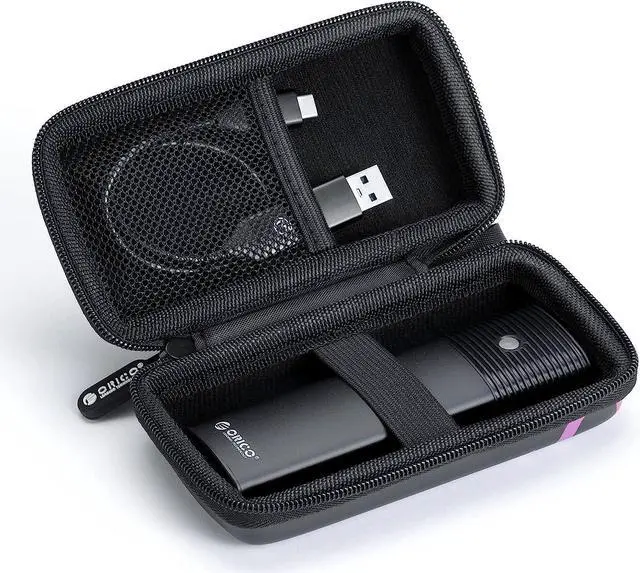 Alt view image 2 of 7 - ORICO Portable Solid State Drive Case for M.2 NVMe/SATA SSD Enclosure, Electronic Organizer, Carrying Case, M.2 SSD Protector Storage Holder for USB Cable, SD TF Card, Flash Drive