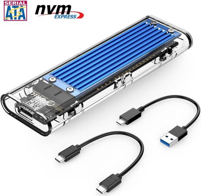 M2 NVME NGFF SATA SSD to Type-C/USB 3.0 Portable External Drive Enclosure  Case