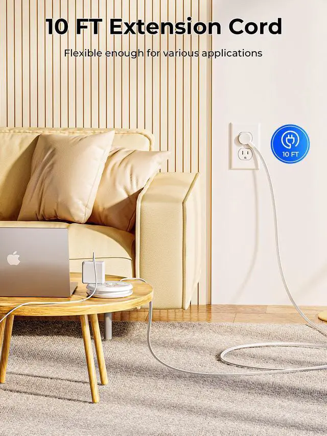 Alt view image 6 of 7 - ORICO Power Strip with Switch , USB Charging Station with 4 Outlets 2 USB A & 1 USB C Ports, 4 ft Extension Wrapped Cord, Ultra Flat Plug, Wall Mount , Travel Cruise Office School Dorm Room Essentials